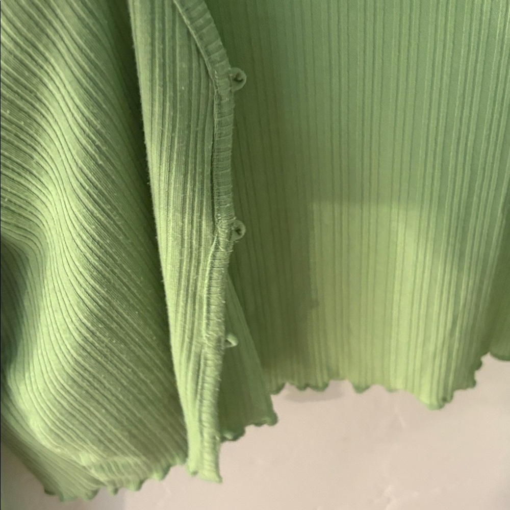 La Hearts Green Ribbed Crop Top - Picture 5 of 5
